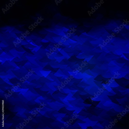 Dark BLUE vector template with crystals, squares.