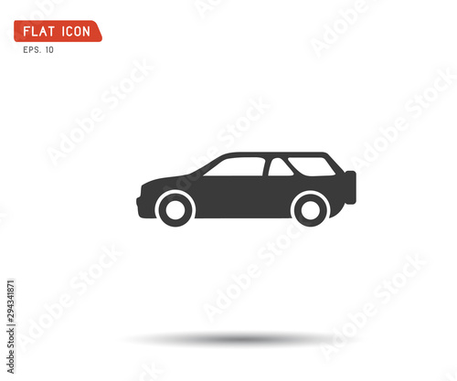 Fototapeta Naklejka Na Ścianę i Meble -  Car icon, Flat logo Vector illustration