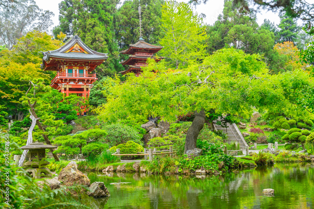 Iconic Japanese Tea Garden in Golden Gate Park. Iconic Japanese Tea Garden in Golden Gate Park.