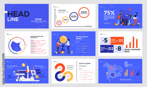 Infographics slide template design