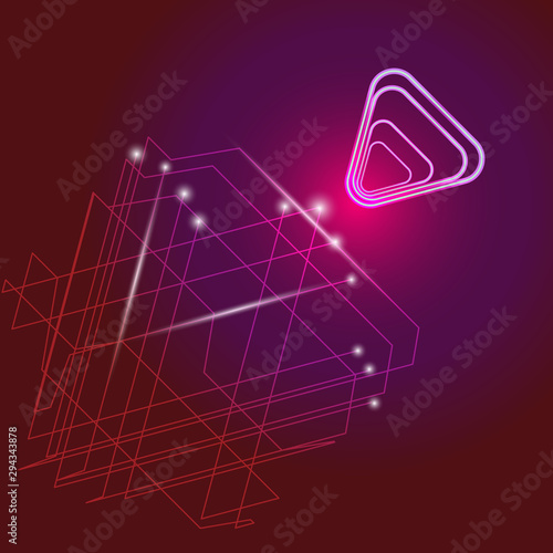 Sci-Fi triangulated network background