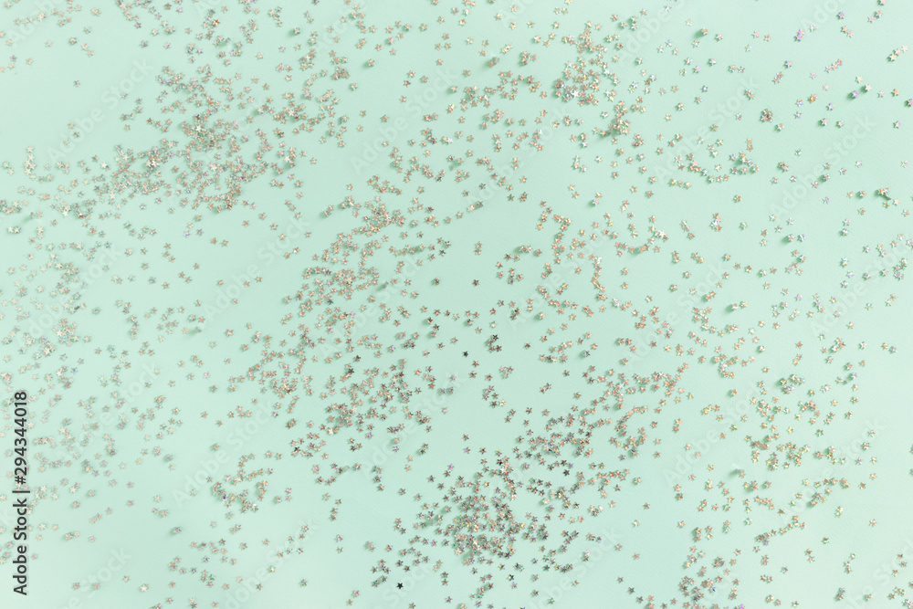 Texture made of silver glitter stars Texture made of silver glitter stars