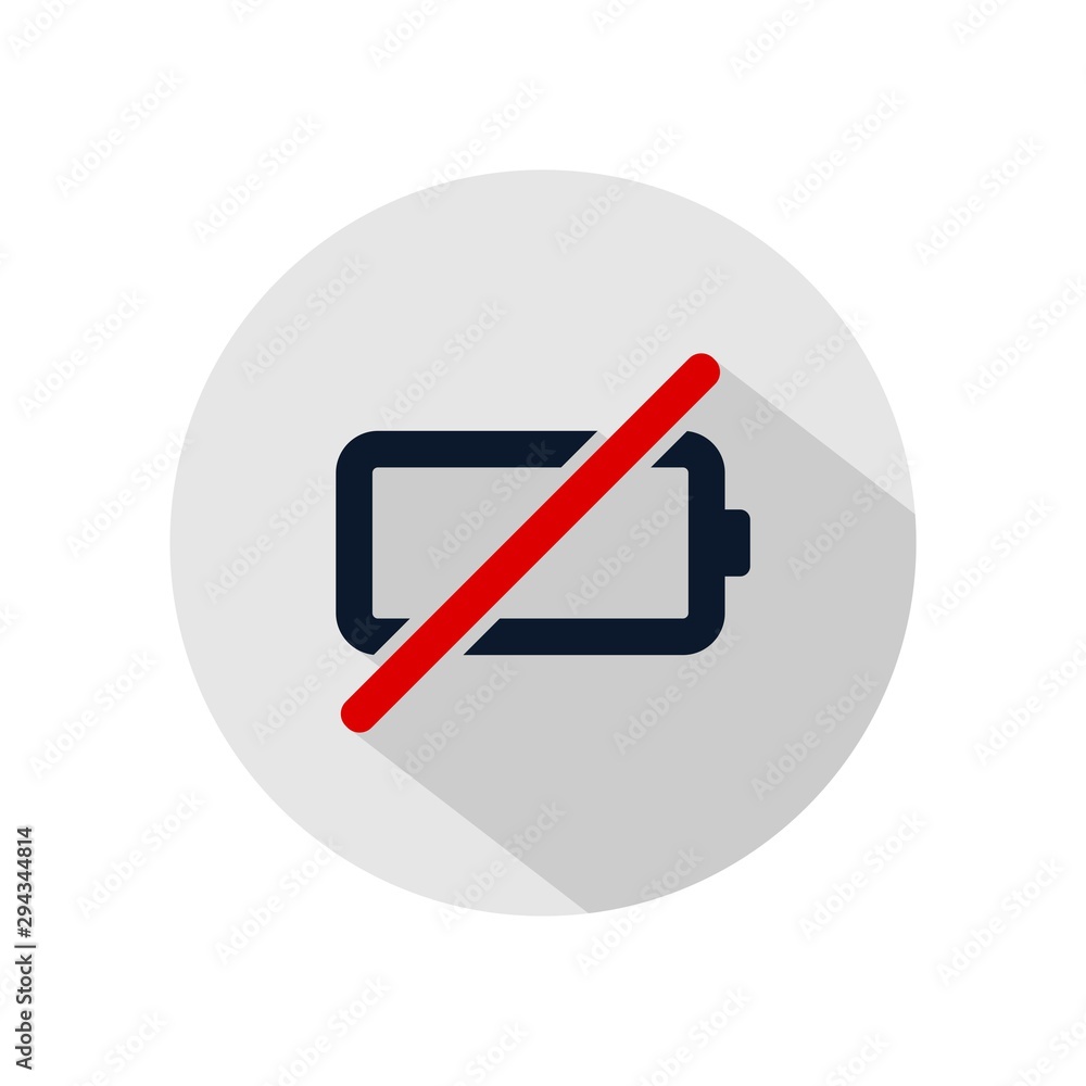 Not charging battery icon vector, Replacing your battery illustration, power battery sign Not charging battery icon vector, Replacing your battery illustration, power battery sign