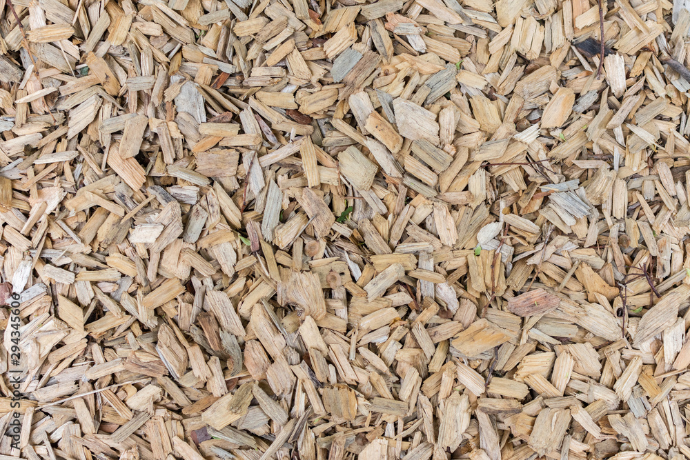Background of wood sawdust, natural surface in the park Background of wood sawdust, natural surface in the park