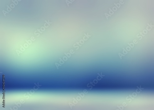 Gemstone ancient abstract wall and floor 3d illustration. Blue green gleaming blur texture. Precious old room.