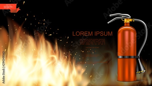 Realistic Burning Flame Template