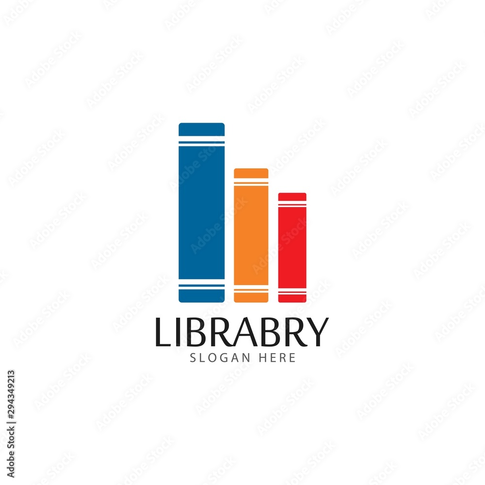 Library logo vector icon illustration design Library logo vector icon illustration design