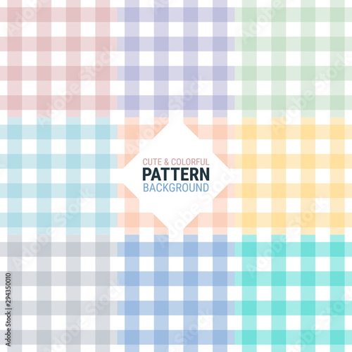 Cute and colorful simple graphic pattern - plaid