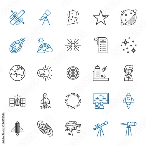 space icons set