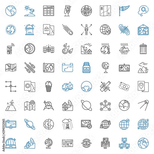earth icons set
