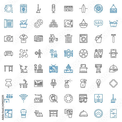 equipment icons set