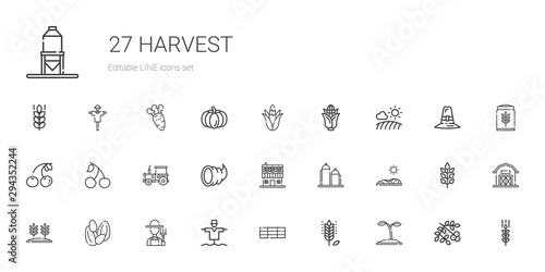 harvest icons set