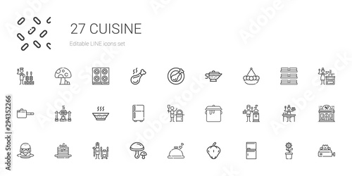 cuisine icons set