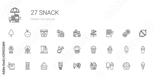 snack icons set
