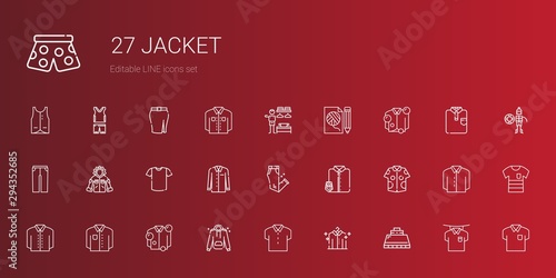 jacket icons set