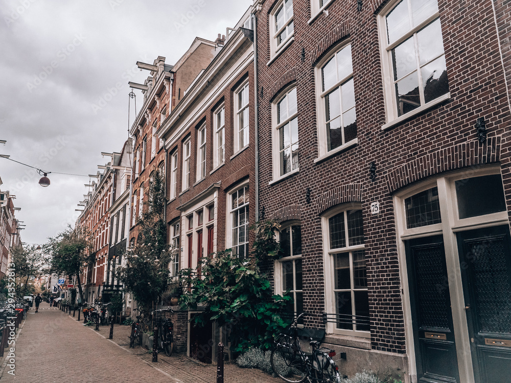 Traditional Houses and Architecture in Amsterdam, The Netherlands