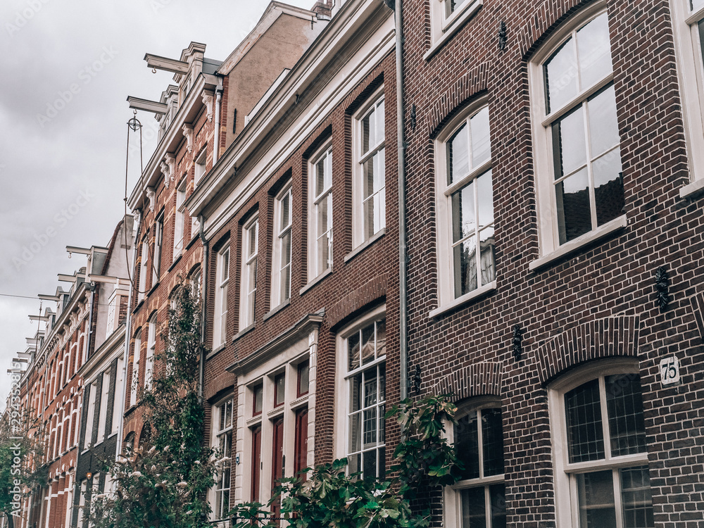 Traditional Houses and Architecture in Amsterdam, The Netherlands