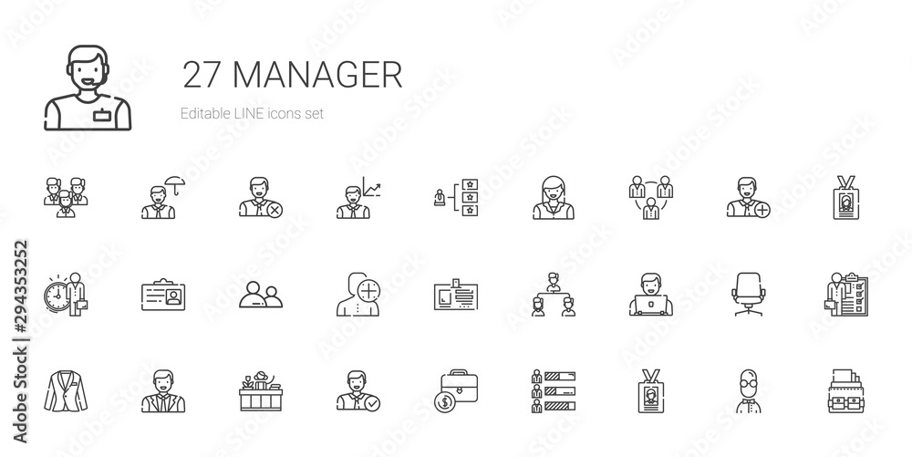 manager icons set manager icons set