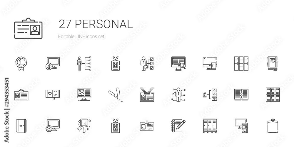 personal icons set personal icons set
