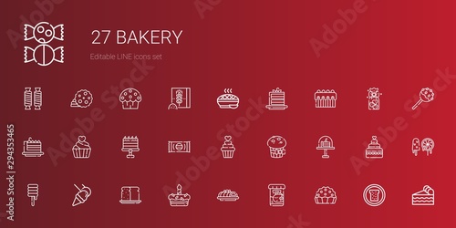 bakery icons set