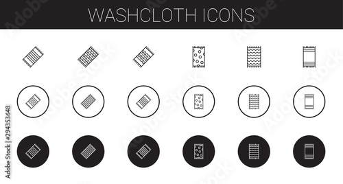 washcloth icons set