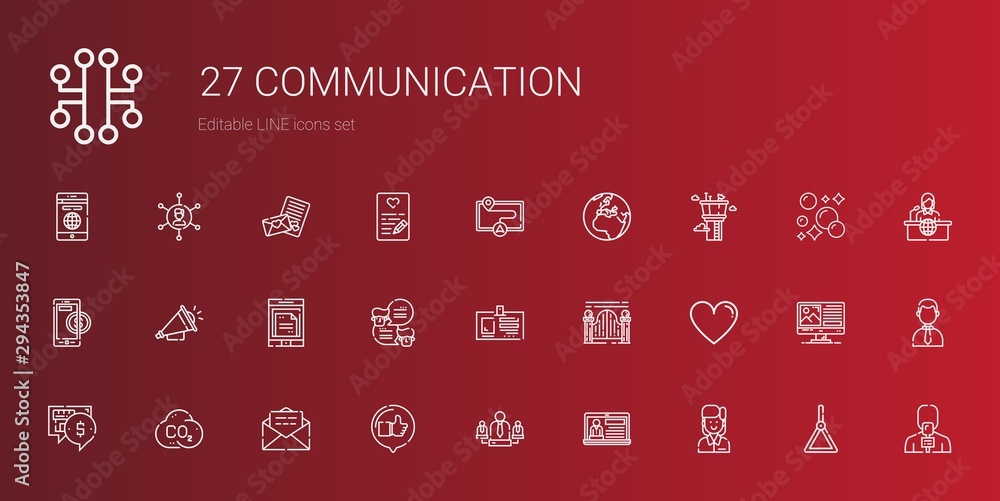 communication icons set communication icons set