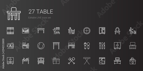 table icons set