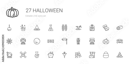 halloween icons set