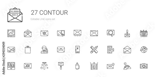 contour icons set