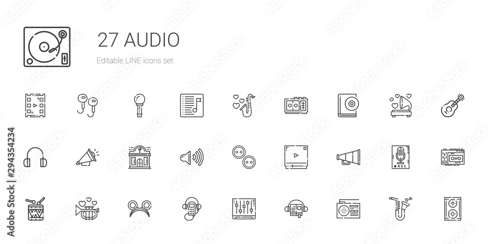 audio icons set