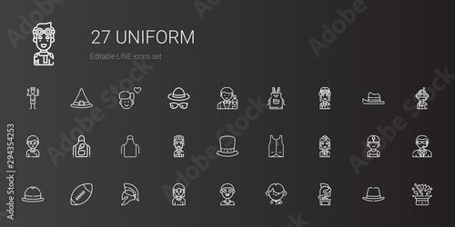 uniform icons set