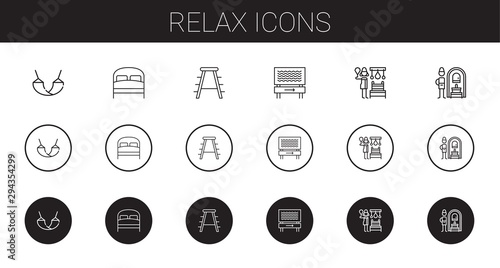 relax icons set