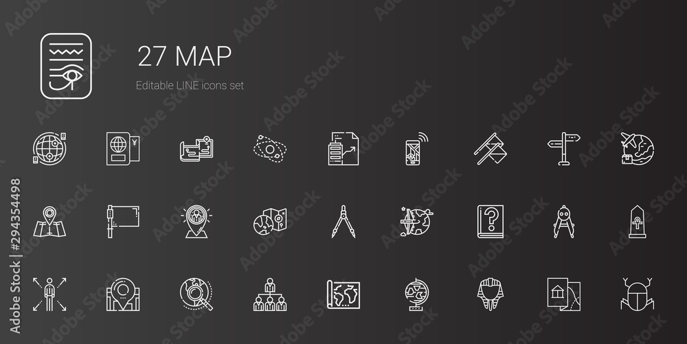 map icons set