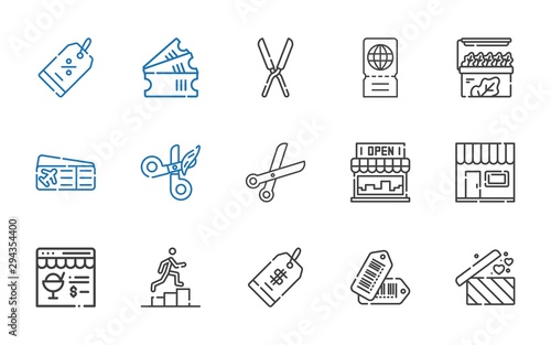 coupon icons set