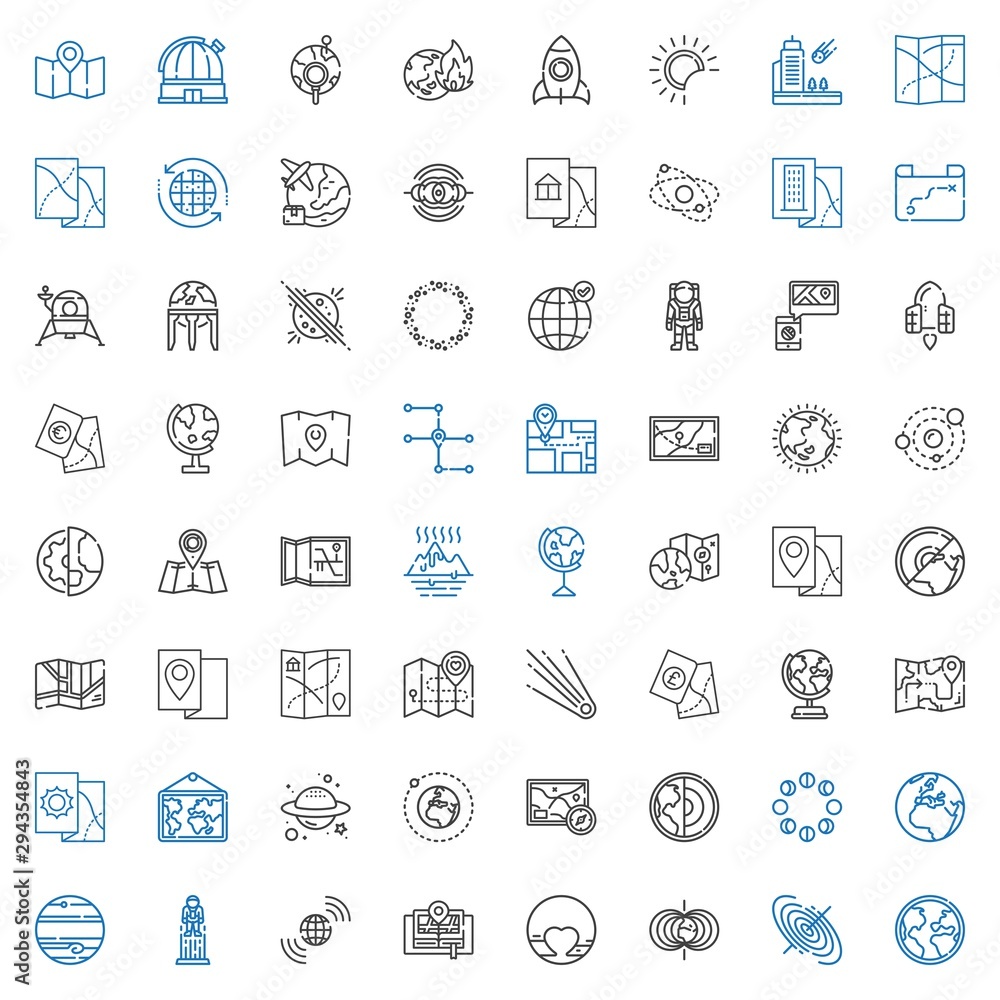planet icons set planet icons set