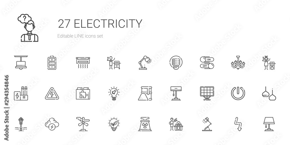 electricity icons set electricity icons set