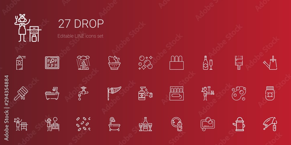 drop icons set