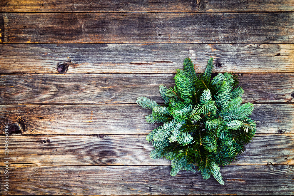 Naklejka premium Festive composition of Christmas decorations.