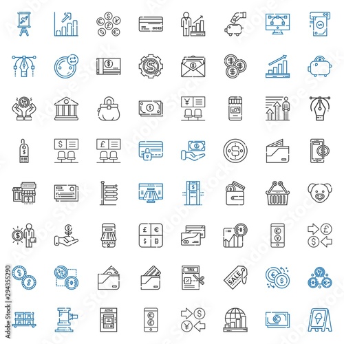 currency icons set