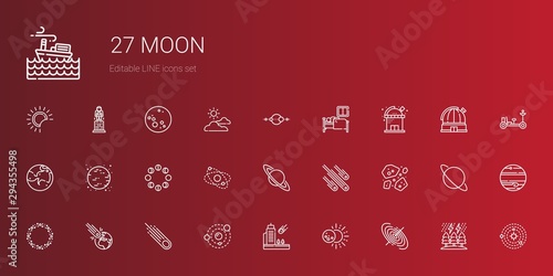 moon icons set