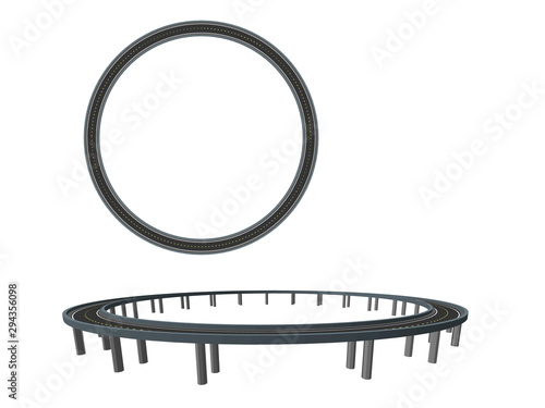 Road in form of circle on s...