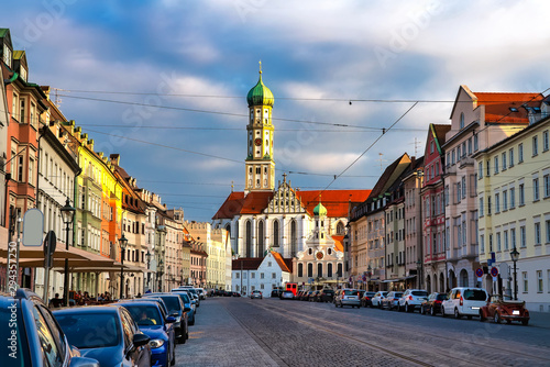  View to the Basilica of SS. Ulrich and Afra in the city of  Augsburg, Germany photo