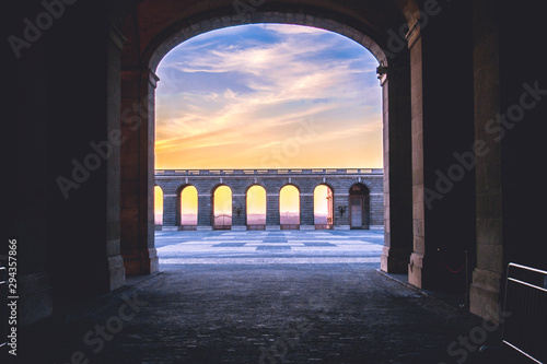 arch at sunset