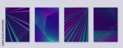 Wallpaper Mural Art business card. Abstract lines modern brochure  Torontodigital.ca