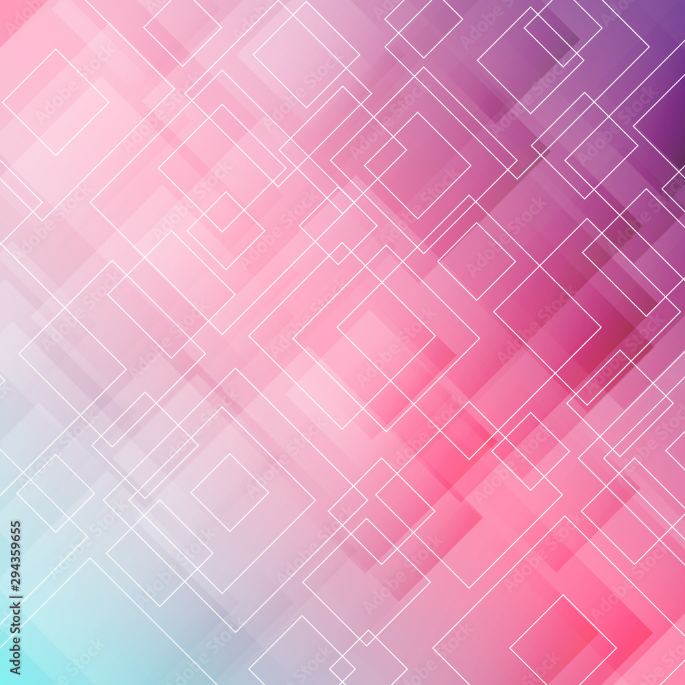Colorful background with white squares of different shapes Colorful background with white squares of different shapes