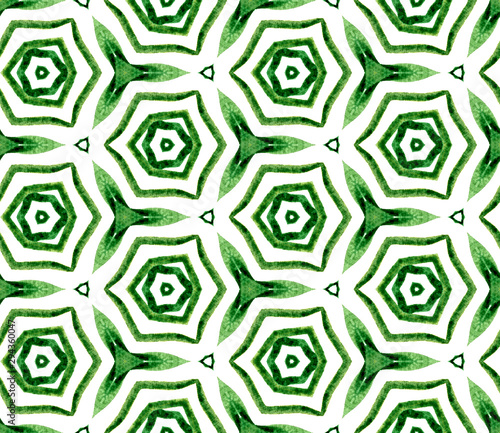 Green summer seamless pattern. Hand drawn watercol photo