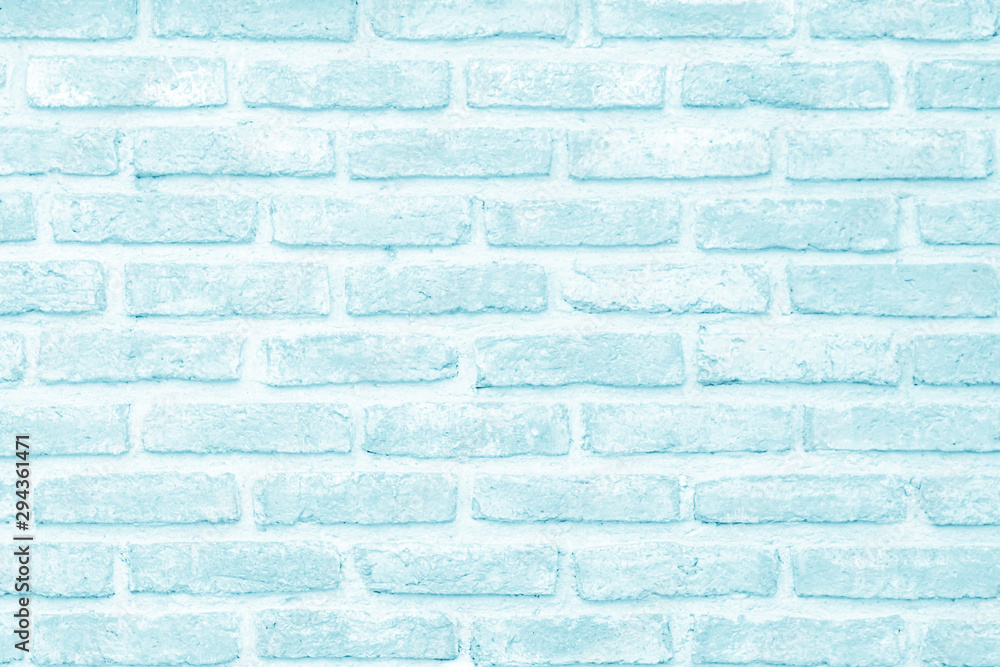 Abstract Pastel Blue and White brick wall texture background pre