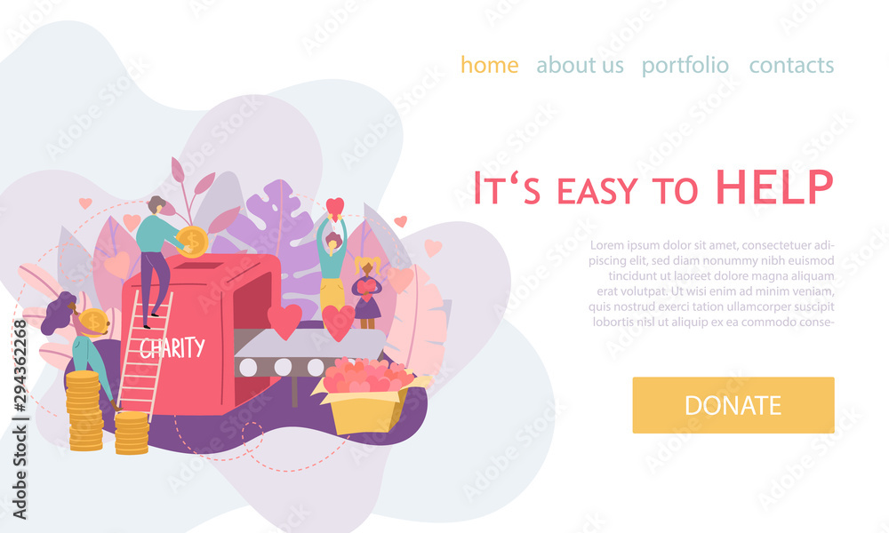 Donate vector illustration Donate vector illustration