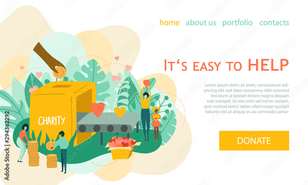 Donate vector illustration Donate vector illustration