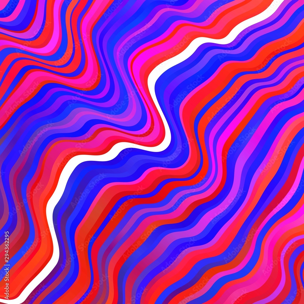 Light Blue, Red vector template with curved lines. Abstract illustration with bandy gradient lines. Pattern for commercials, ads. Light Blue, Red vector template with curved lines. Abstract illustration with bandy gradient lines. Pattern for commercials, ads.